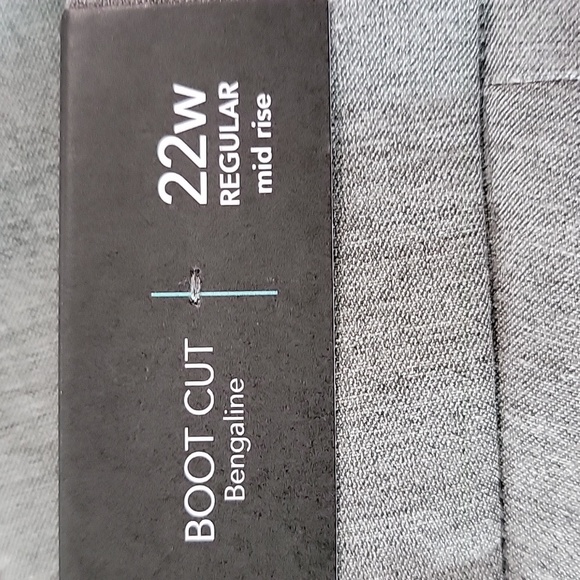 Women's Maurices Bengaline Mid Rise Boot Cut Pants, Gray, Size 22W Regular, NWT - Picture 7 of 12